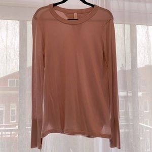 Pink Lululemon Bend it Backward Sweater